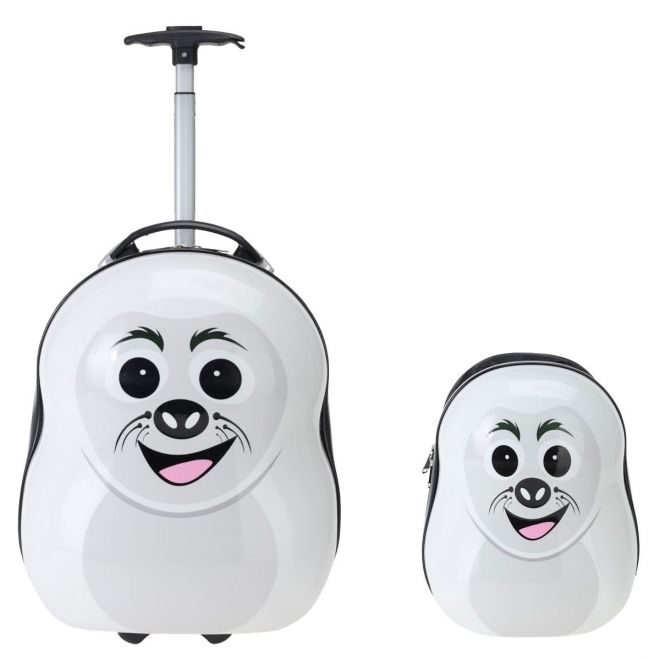 Kinderkoffer + Rugzak – set Zeehond