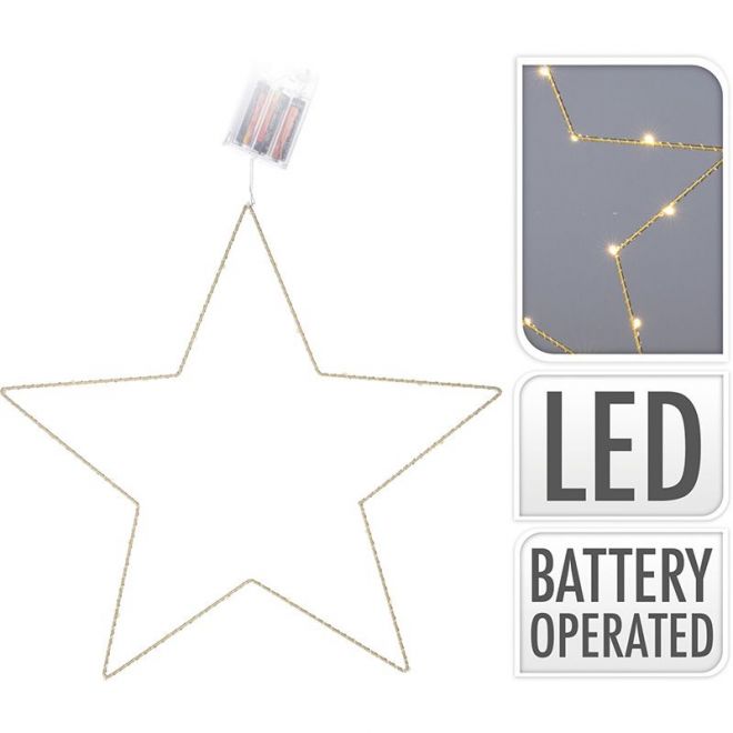 Kerstverlichting - ster- 45cm - 25 lampjes